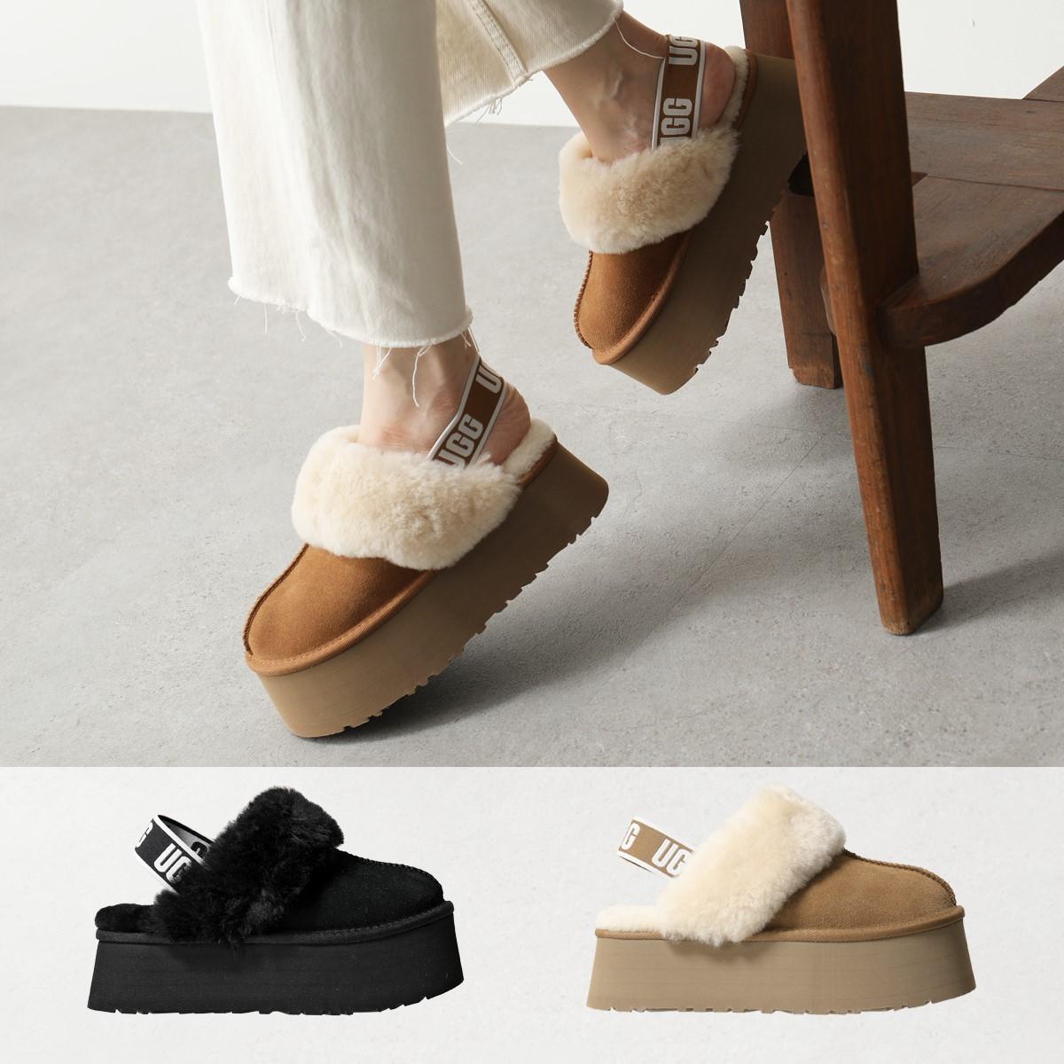 UGG (アグ) レディース ムートン スリッパ サンダル ルームシューズ